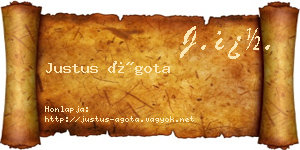 Justus Ágota névjegykártya